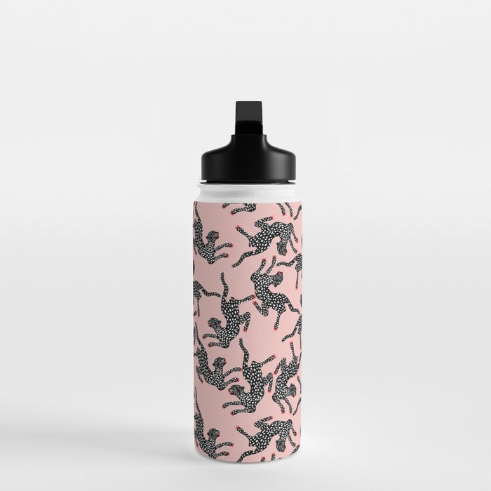 Black cheetah dance Water Bottle Gallery Image 3