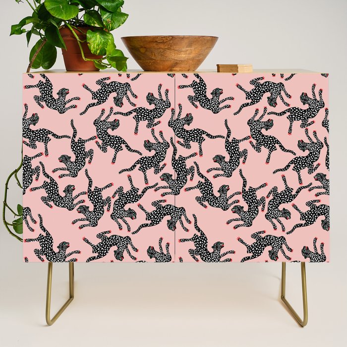 Black cheetah dance Credenza Gallery Image 1