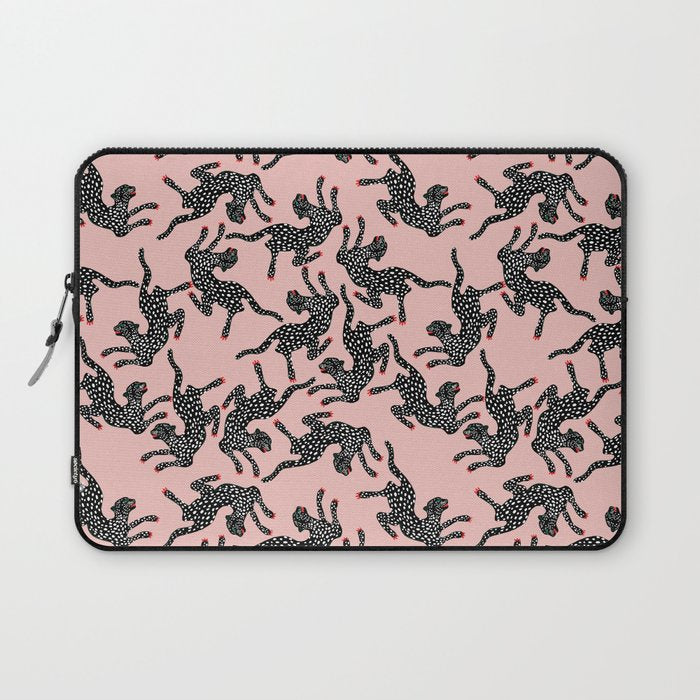 Black cheetah dance Laptop Sleeve Gallery Image 1