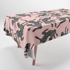 Black cheetah dance Tablecloth Gallery Image 1