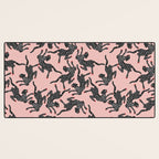 Black cheetah dance Desk Mat Gallery Image 3