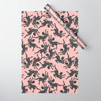 Black cheetah dance Wrapping Paper Gallery Image 1