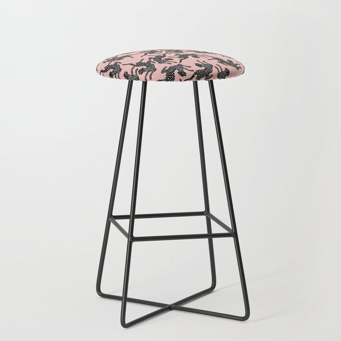 Black cheetah dance Stool Gallery Image 1