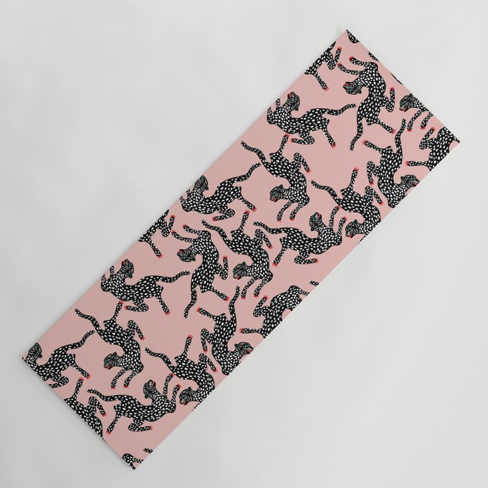 Black cheetah dance Yoga Mat Gallery Image 1