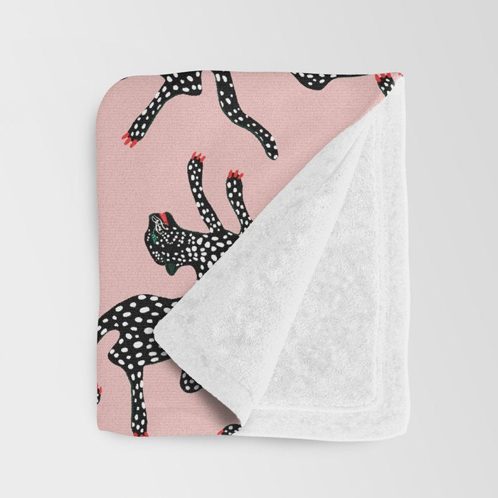 Black cheetah dance Throw Blanket Gallery Image 3