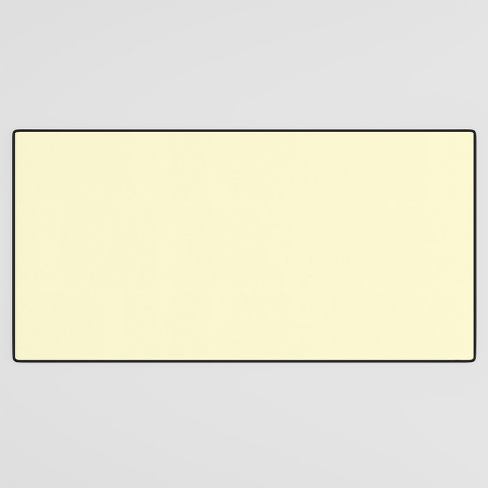 Pastel Lemon Yellow Pale Soft Meringue Yellow Desk Mat Gallery Image 3