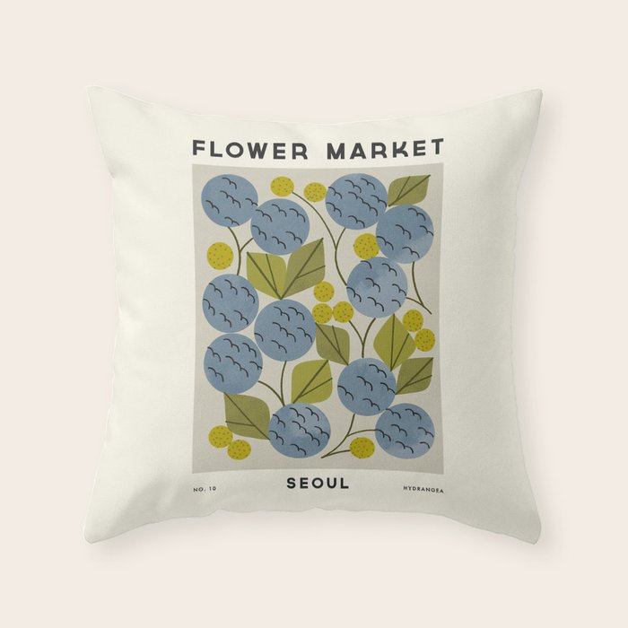 Flower Market No. 10 Throw Pillow Gallery Image 6