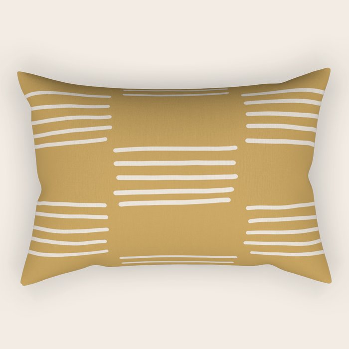 hatches âÂ saffron Rectangular Pillow Gallery Image 2