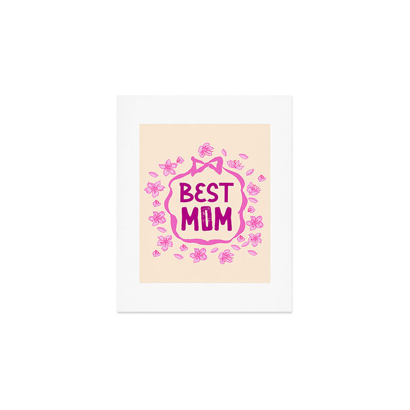 Best Mom Coquette Cherry Blossom Art Print Gallery Image 1