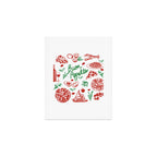 Buon Appetito Italian Food Doodles Illustration Art Print Gallery Image 1