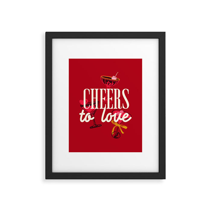 Cheers to Love Framed Art Print Gallery Image 1