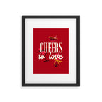 Cheers to Love Framed Art Print Gallery Image 6