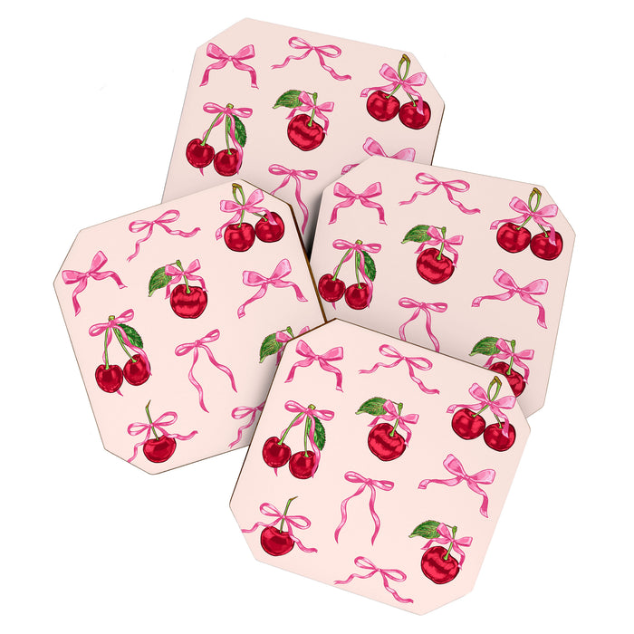 Cherries & Bow Coquette Pack Coaster Gallery Image 1