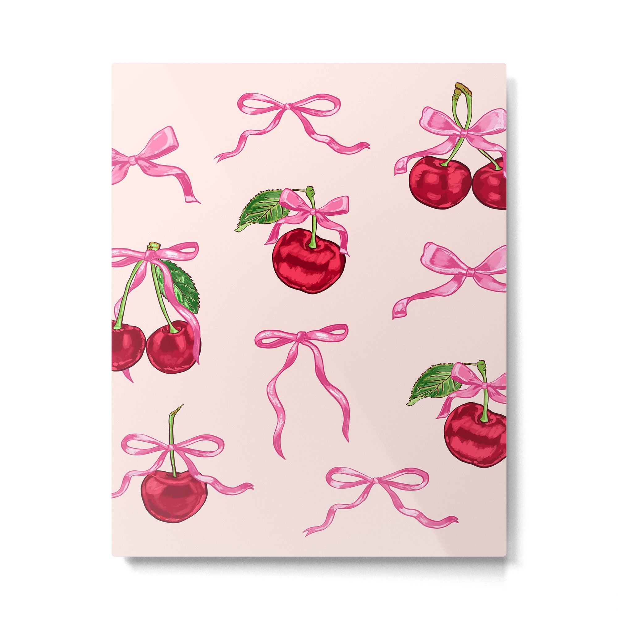 Cherries & Bow Coquette Pack Metal Print Gallery Image 6