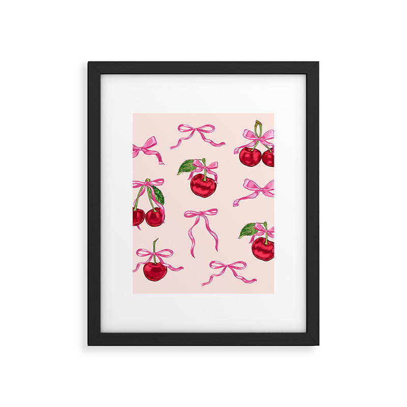 Cherries & Bow Coquette Pack Framed Art Print Gallery Image 6