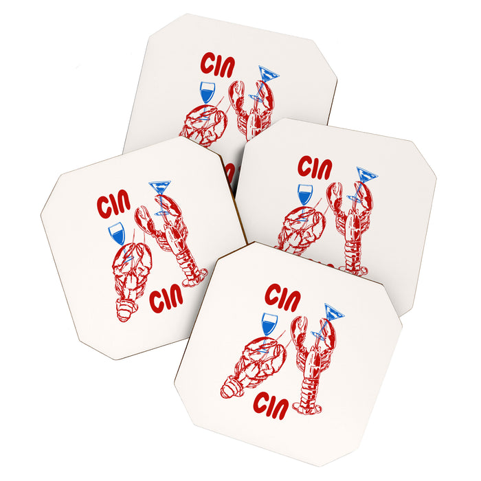 Cin Cin Lobster Doodle Coaster Gallery Image 1