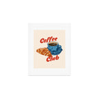 Coffee Club - Croissant and Espresso Illustration Art Print Gallery Image 1