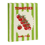 Green Retro Stripes Tomatoes Canvas Print Gallery Image 8