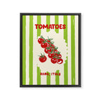 Green Retro Stripes Tomatoes Framed Canvas Print Gallery Image 8