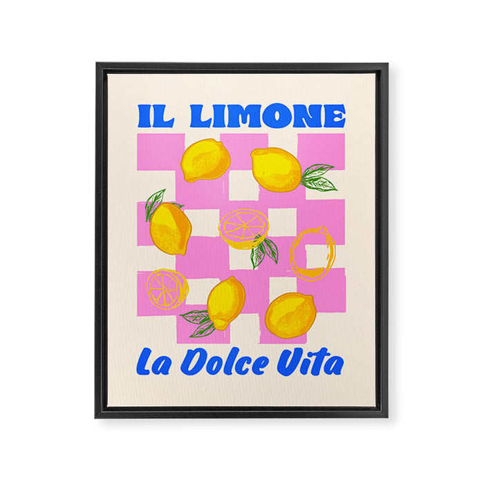 Il Limone La Dolce Vita Retro Framed Canvas Print Gallery Image 1