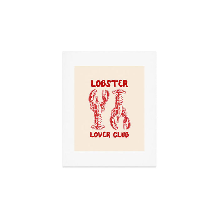 Lobster Lover Club - Seafood Coastal Art Art Print Gallery Image 1
