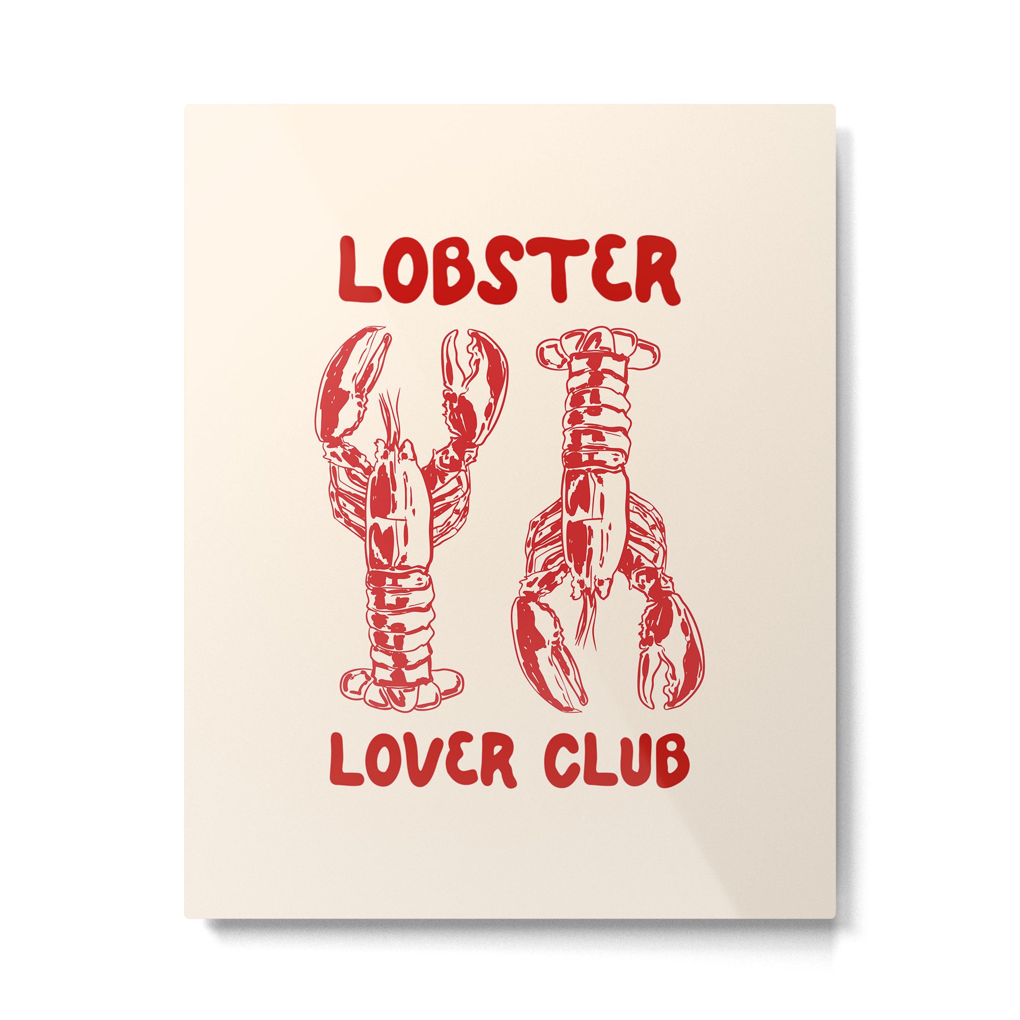 Lobster Lover Club - Seafood Coastal Art Metal Print Gallery Image 6