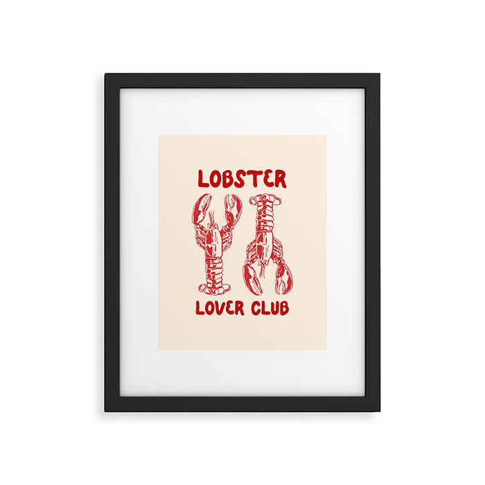 Lobster Lover Club - Seafood Coastal Art Framed Art Print Gallery Image 1