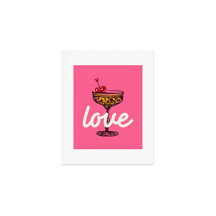 Love Cocktail Illustration Art Print Gallery Image 1