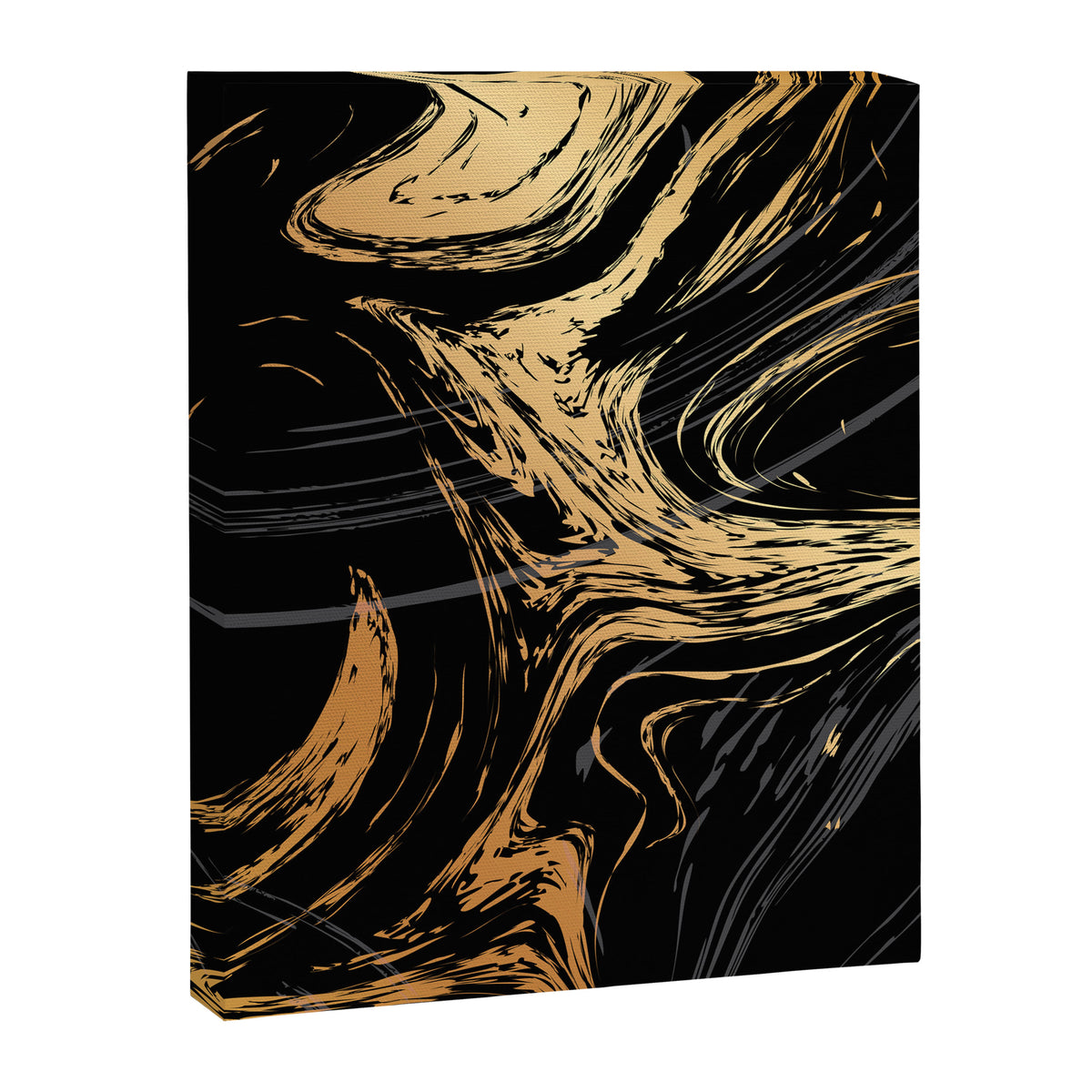 Luxurious Black and Gold Marble Canvas Print Gallery Image 8