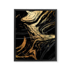 Luxurious Black and Gold Marble Framed Canvas Print Gallery Image 8