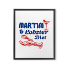 Martini and Lobster Diet Framed Canvas Print Gallery Image 8
