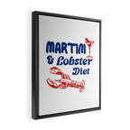 Martini and Lobster Diet Framed Canvas Print Gallery Image 2
