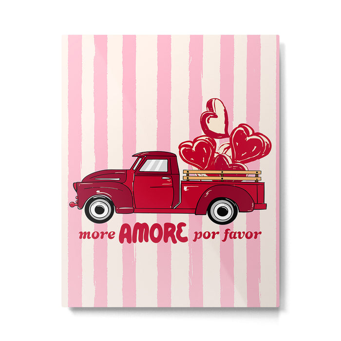 More Amore Por Favor Retro Love Truck Metal Print Gallery Image 1