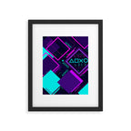 Neon Geometric Vaporwave Framed Art Print Gallery Image 6