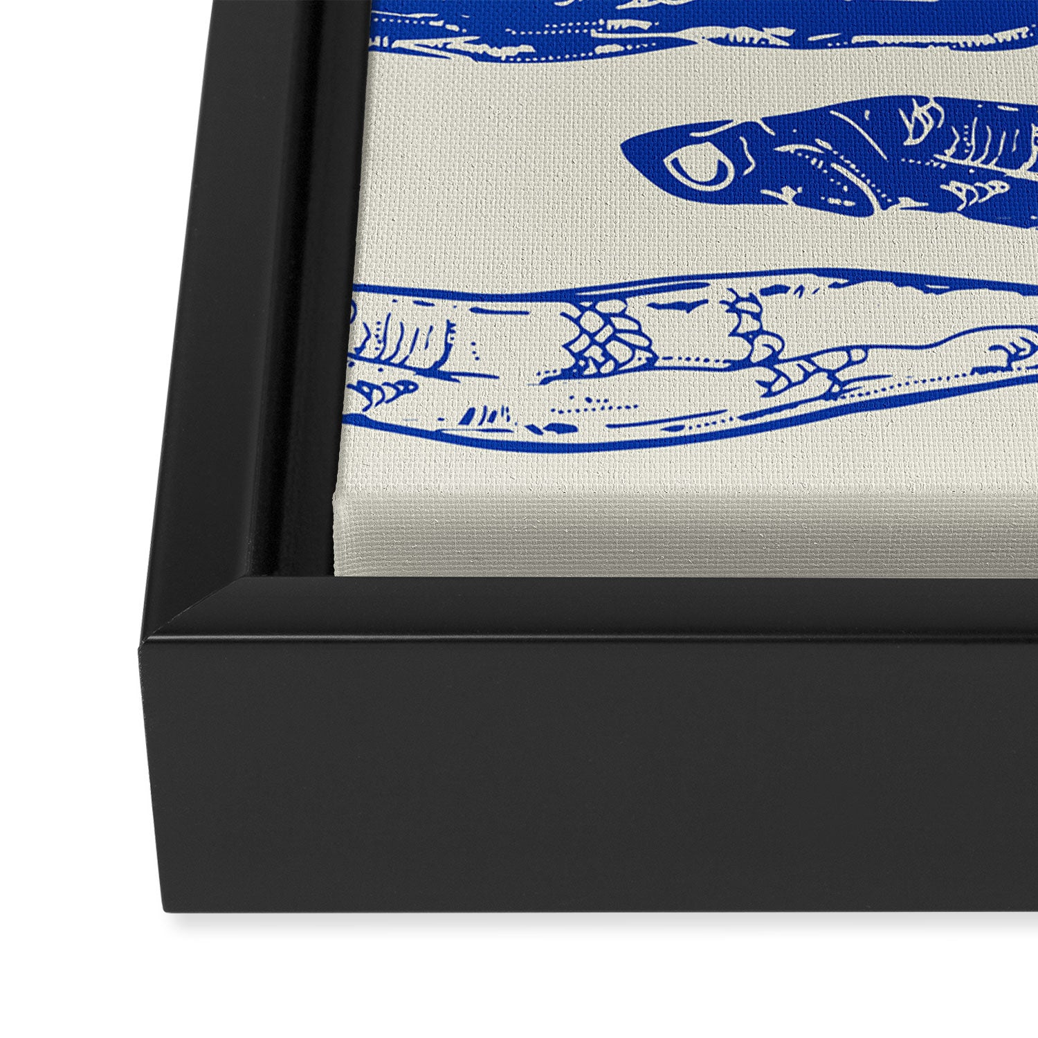 Nordic Sardines Checkered Framed Canvas Print Gallery Image 3