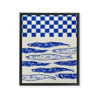 Nordic Sardines Checkered Framed Canvas Print Gallery Image 8
