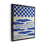 Nordic Sardines Checkered Framed Canvas Print Gallery Image 2