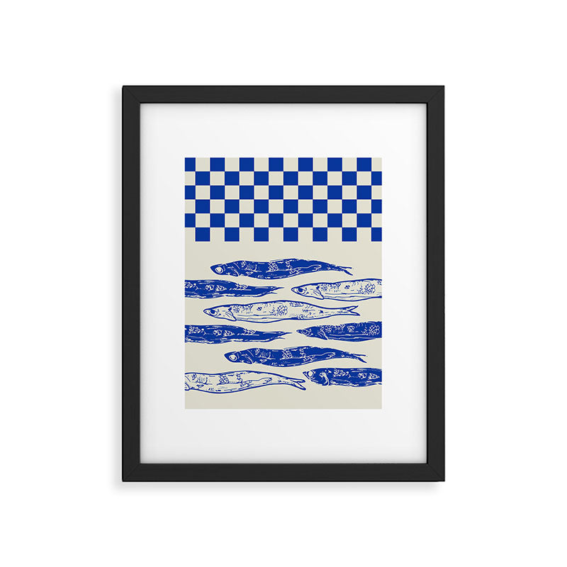 Nordic Sardines Checkered Framed Art Print Gallery Image 6