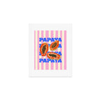 Papaya Stripes Tropical Summer Illustration Art Print Gallery Image 1
