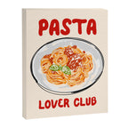 Pasta Lover Club - Italian Spaghetti Illustration Canvas Print Gallery Image 8