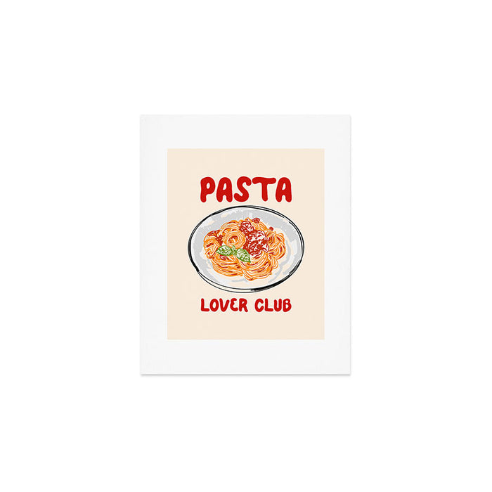 Pasta Lover Club - Italian Spaghetti Illustration Art Print Gallery Image 1