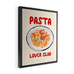 Pasta Lover Club - Italian Spaghetti Illustration Framed Canvas Print Gallery Image 2