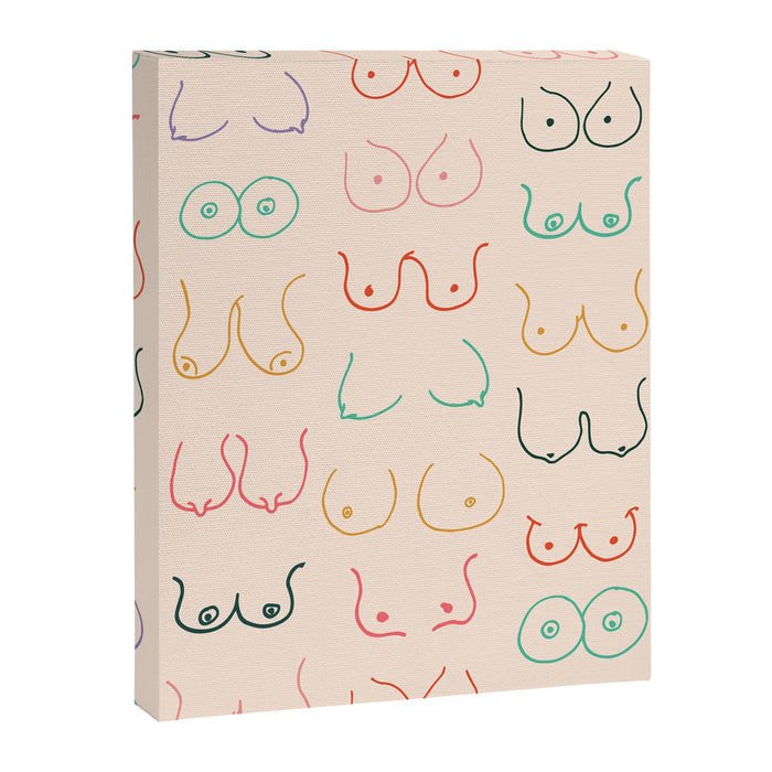 Pastel Boobs Drawing Canvas Print Gallery Image 1