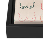 Pastel Boobs Drawing Framed Canvas Print Gallery Image 3