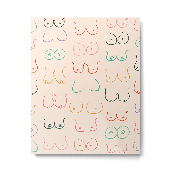 Pastel Boobs Drawing Metal Print Gallery Image 1