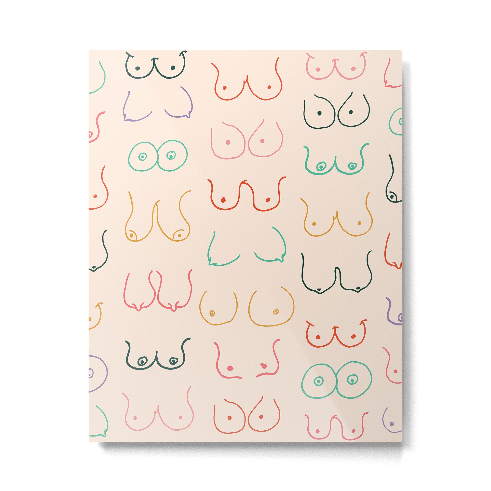 Pastel Boobs Drawing Metal Print Gallery Image 6