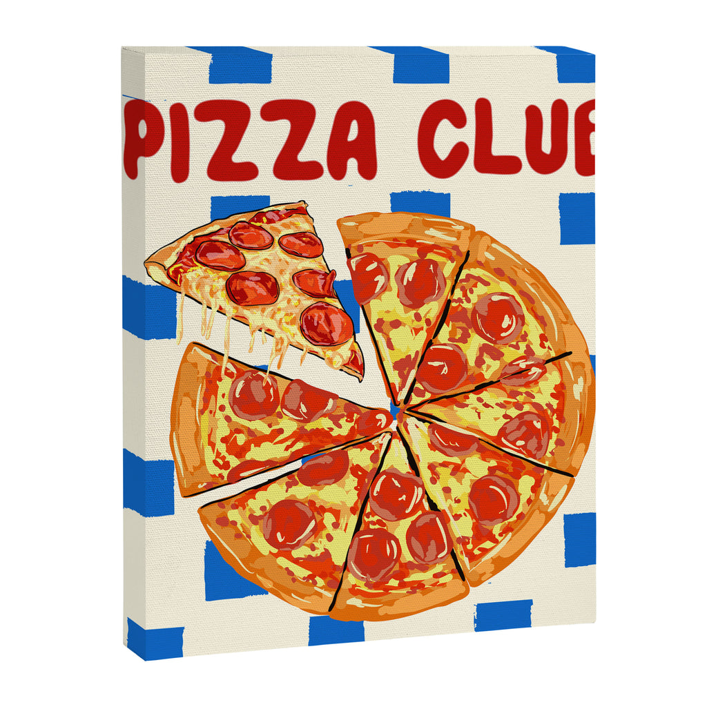 Pizza Club Retro Slice Illustration Canvas Print Gallery Image 8