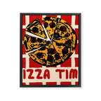 Pizza Time Retro Illustration Framed Canvas Print Gallery Image 8