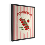 Pomodoro Tomatoes Retro Pink Stripes Framed Canvas Print Gallery Image 2