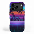 Radiant Sunset Synthwave iPhone Case Gallery Image 1